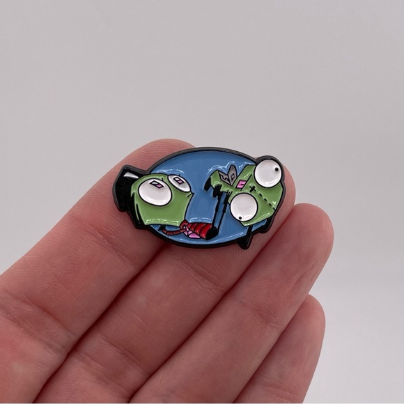 Zim With Gir Invader Zim Enamel Pin Approximately 1” - Picture 3 of 3